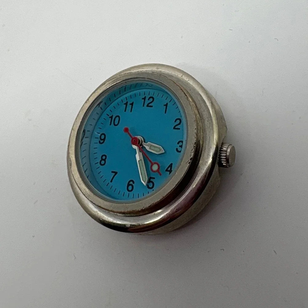 Untested battery Blue Kids Watch Round Face Easy Read Time Teacher Wristwatch‎